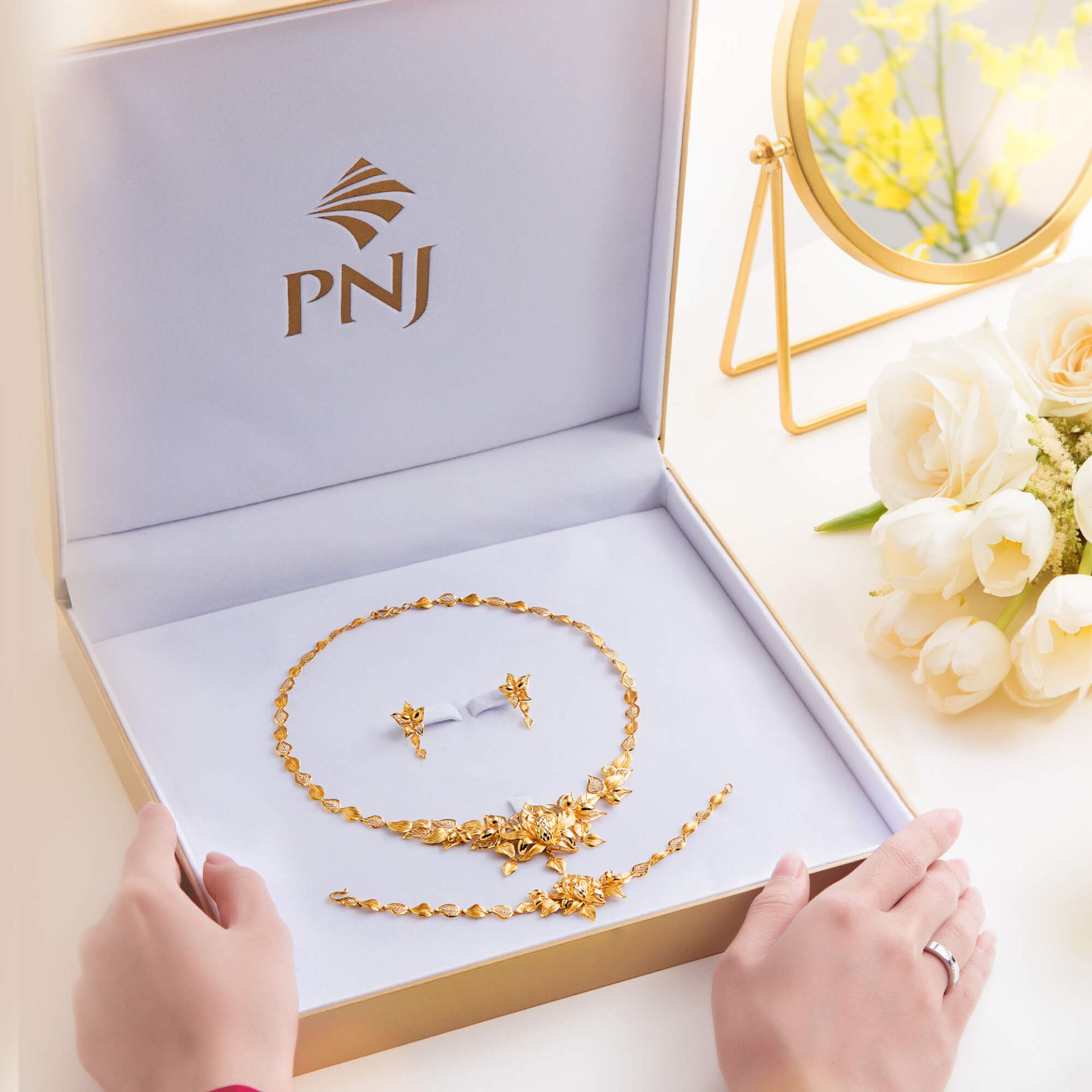 C&aacute;c sản phẩm trang sức mang thương hiệu PNJ. Ảnh: PNJ.