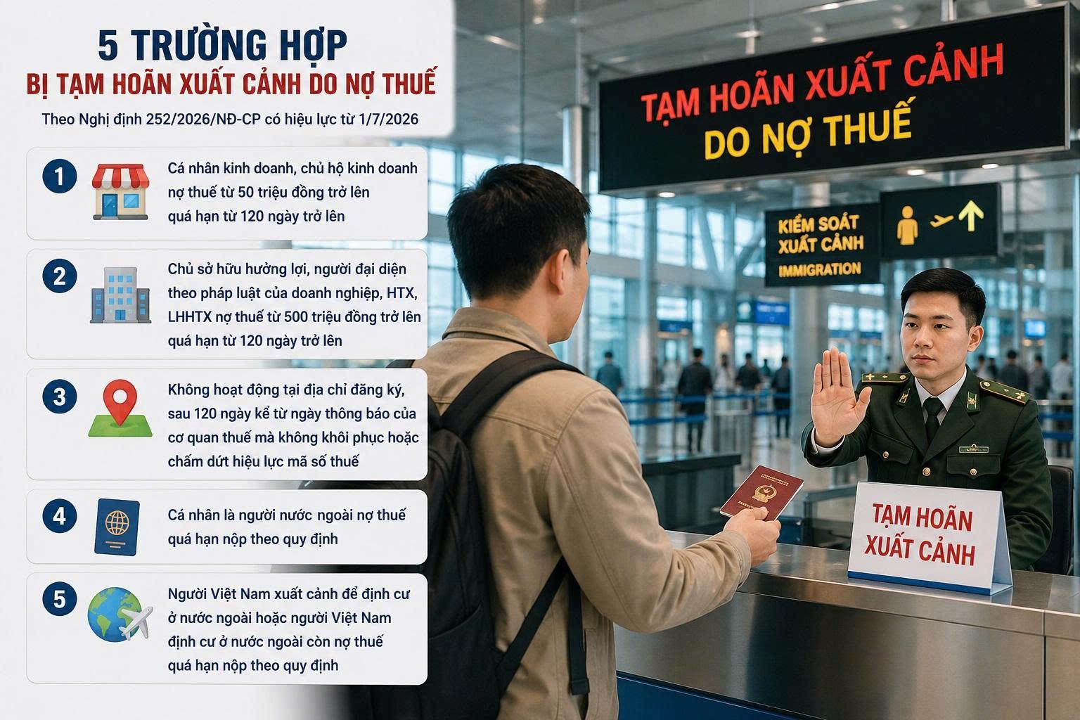 Nợ thuế bao nhiêu có thể bị tạm hoãn xuất cảnh? Cách tra cứu mới nhất