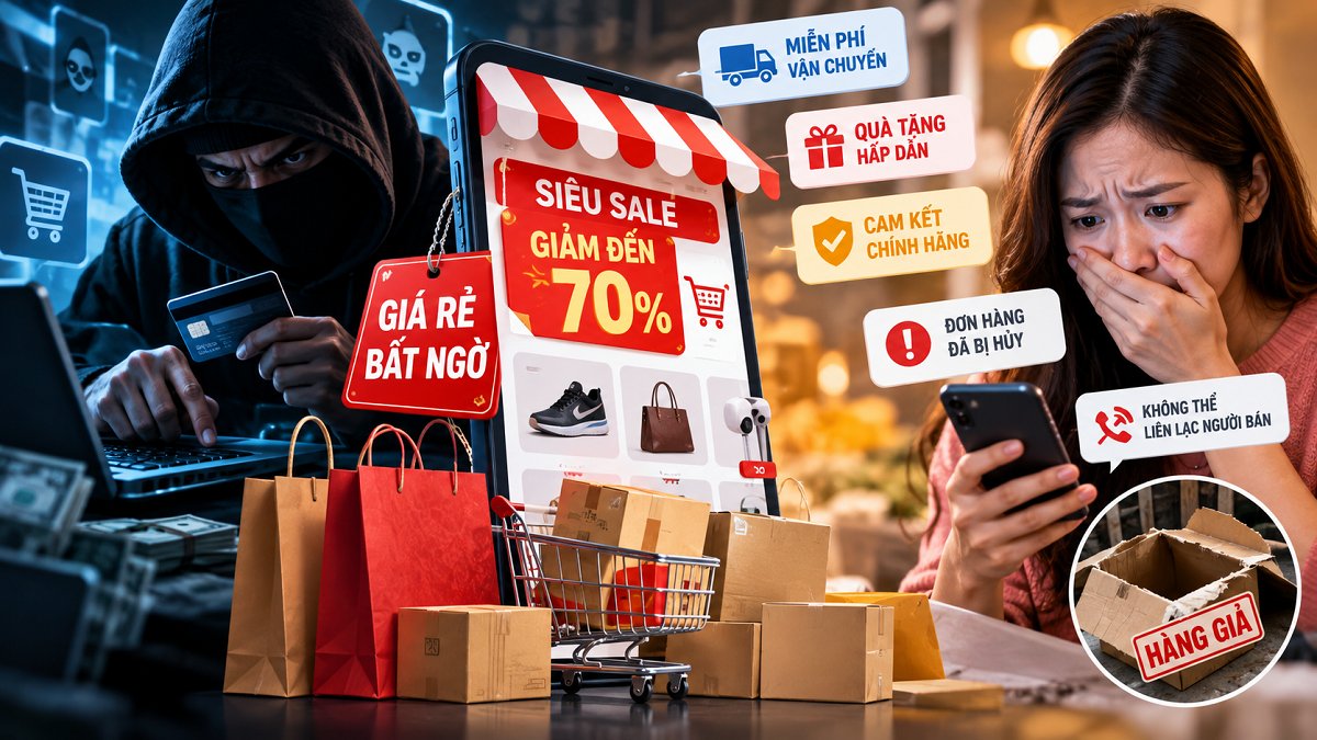 Gia Lai: Cảnh báo thủ đoạn giả mạo sàn thương mại điện tử, lừa đảo “săn sale” dịp cuối năm