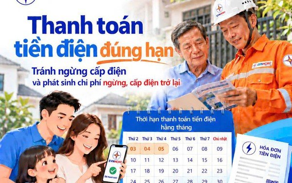 EVNHCMC ban hành đơn giá ngừng, cấp điện trở lại