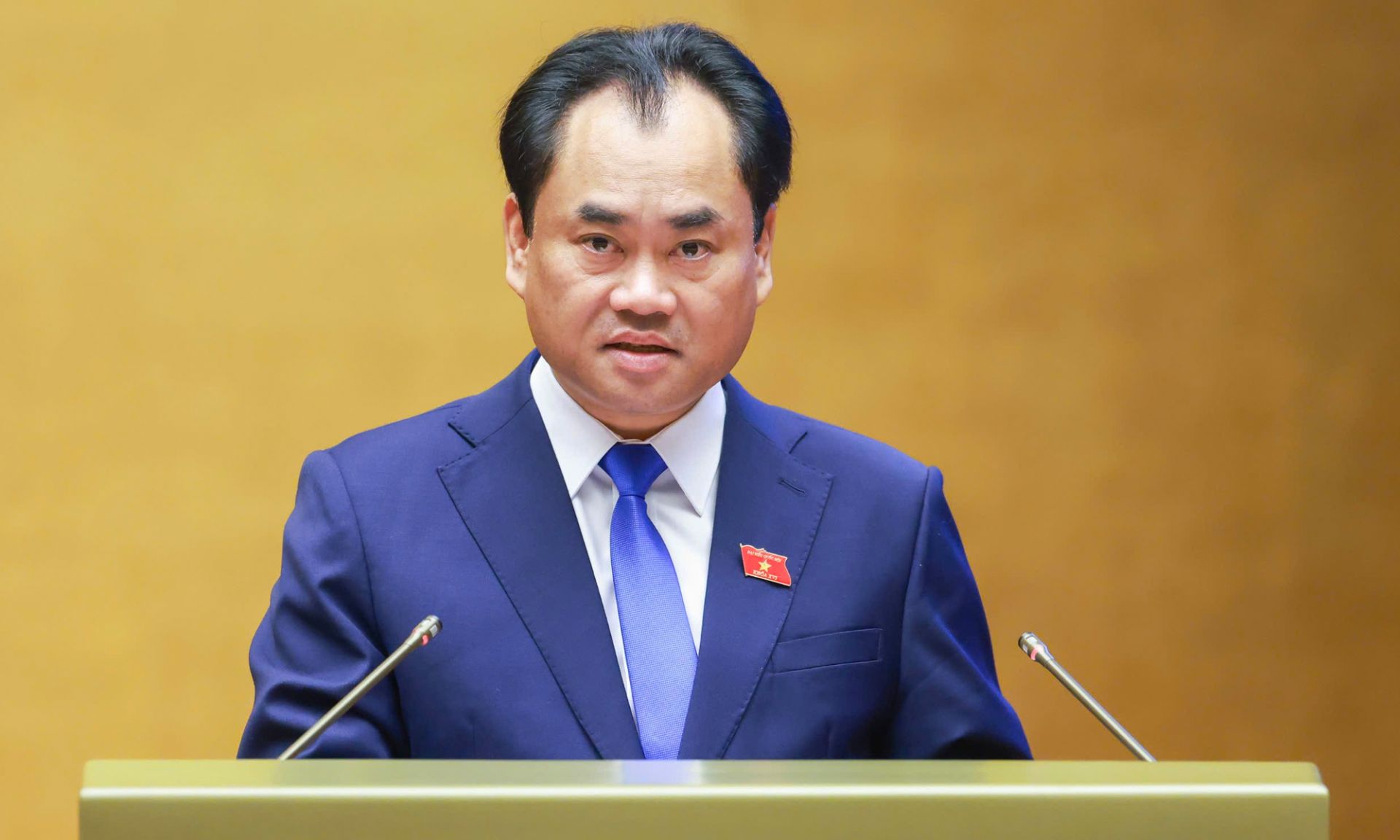 Bộ trưởng Bộ N&ocirc;ng nghiệp v&agrave; M&ocirc;i trường Trịnh Việt H&ugrave;ng. (Ảnh: Quang Vinh)